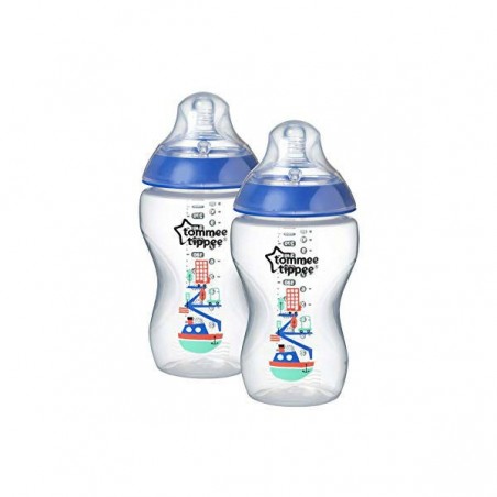 Comprar TOMMEE TIPPEE BIBERÓN AZUL BARCO  FLUJO MEDIO 340 ML