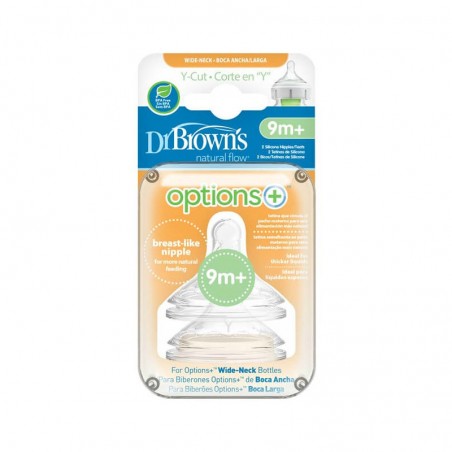 Comprar DR BROWNS OPTIONS+ TETINA SILICONA BOCA ANCHA CORTE EN Y