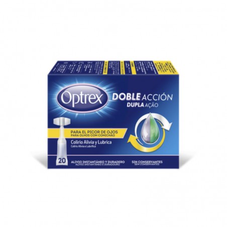 Comprar OPTREX DOBLE ACCIÓN PICOR DE OJOS 20 UDS