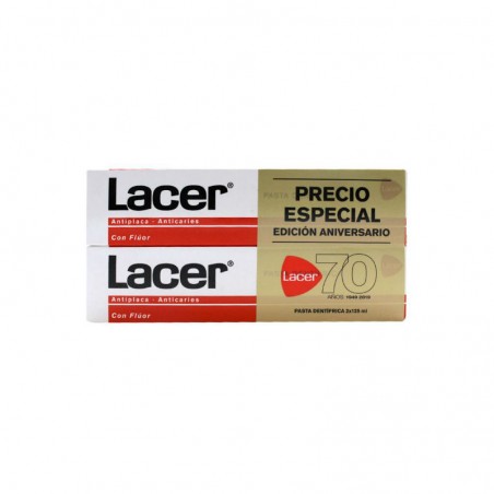 Comprar LACER PASTA DENTÍFRICA CON FLÚOR 2 X 125 ML al mejor precio en Farmacia4Estaciones, tu farmacia online Comprar LACER PASTA DENTÍFRICA CON FLÚOR 2 X 125 ML