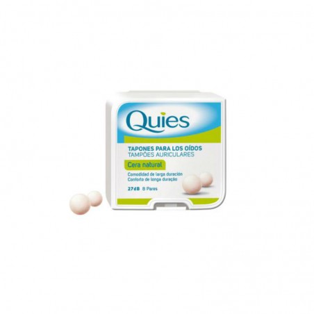 Comprar TAPONES OIDOS CERA NATURAL QUIES 16 UNIDADES