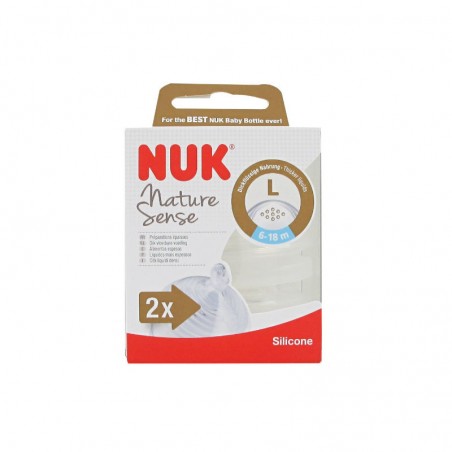 Comprar TETINA NUK SILICONA NATURE SENSE 2L 6-18MESES