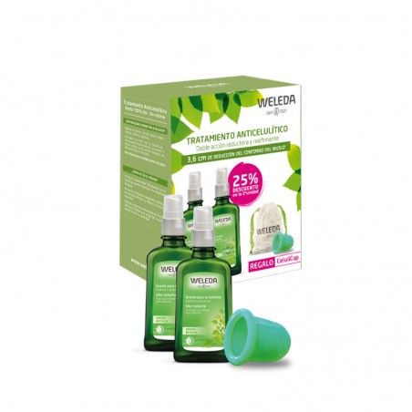 Comprar WELEDA ANTICELULITICO ACEITE DE ABEDUL 2 X 100 ML + REGALO CELULICUP