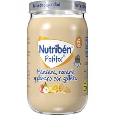 Comprar NUTRIBEN POTITO MANZANA NARANJA Y PLÁTANO CON GALLETAS 190 G