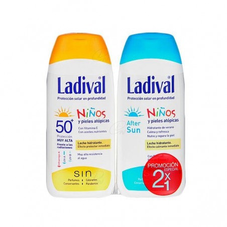 Comprar LADIVAL NIÑOS FOTOPROTECTOR FPS 50+ LECHE + AFTERSUN NIÑOS 200 ML