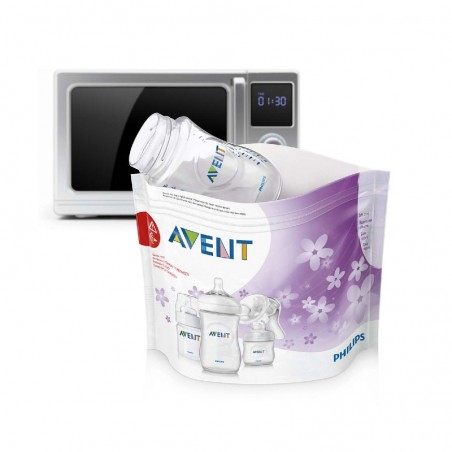 Comprar AVENT BOLSAS ESTERILIZADORAS A VAPOR PARA MICROONDAS 5 UNIDADES SCF297/05