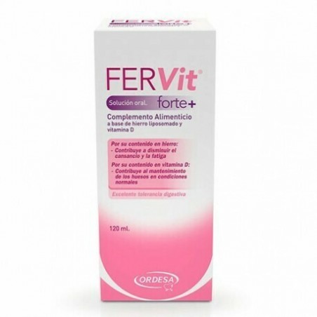 Comprar FERVIT FORTE SOLUCION ORAL 120 ML al mejor precio en Farmacia4Estaciones, tu farmacia online Comprar FERVIT FORTE SOLUCION ORAL 120 ML