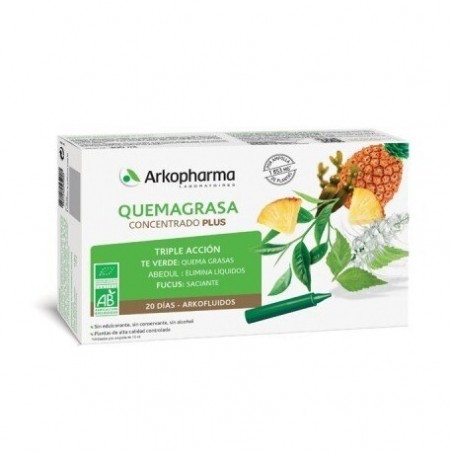 Comprar ARKOPHARMA ARKOFLUIDO QUEMAGRASA 20 AMPOLLAS