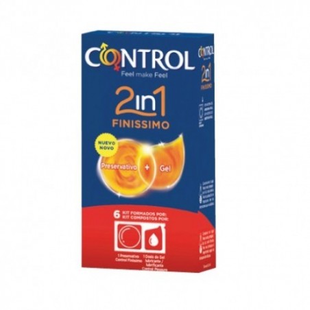 Comprar CONTROL 2 EN 1 FINISSIMO PRESERVATIVOS + GEL 6 KIT