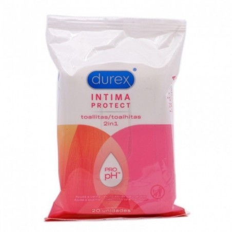 Comprar DUREX INTIMA PROTECT TOALLITAS 2 EN 1 20 UNIDADES