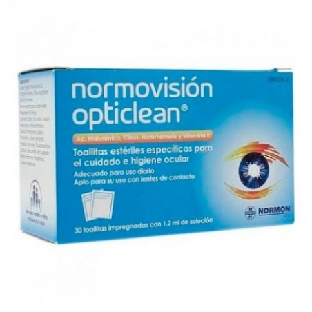 Comprar NORMOVISION OPTICLEAN 30 TOALLITAS NORMON