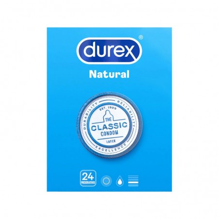Comprar DUREX PRESERVATIVOS NATURAL CLASSIC 24 UNIDADES