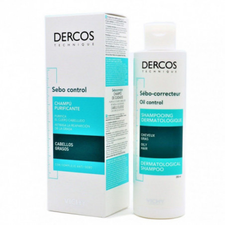 Comprar VICHY DERCOS SEBO CONTROL CHAMPÚ PURIFICANTE 200 ML