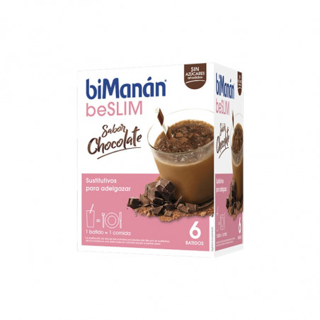 Comprar BIMANÁN BATIDO BESLIM CHOCOLATE 6 SOBRES