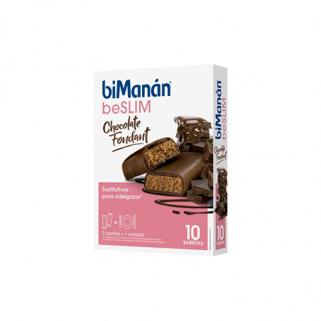 Comprar BIMANÁN BARRITAS BESLIM CHOCOLATE NEGRO FONDANT 10 UNIDADES