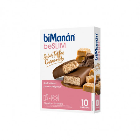 Comprar BIMANÁN BARRITAS BESLIM TOFFEE CARAMELO 10 UNIDADES