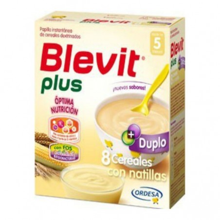 Comprar BLEVIT PLUS DUPLO 8 CEREALES CON NATILLAS 600 G