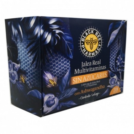 Comprar BLACK BEE JALEA REAL MULTIVITAMINAS CON ASHWAGANDHA 20 AMPOLLAS