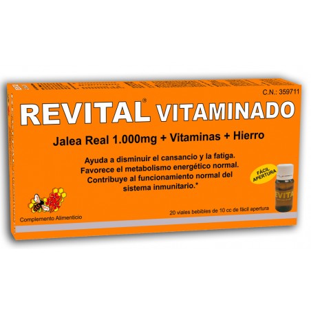 Comprar REVITAL JALEA REAL VITAMINADO AMPOLLAS BEBIBLES 20 AMP