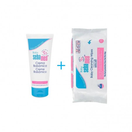 Comprar SEBAMED BABY CREMA BALSÁMICA 200 ML + TOALLITAS LIMPIADORAS 72 UDS