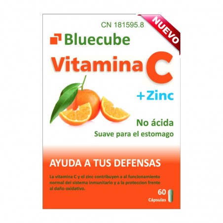 Comprar BLUECUBE VITAMINA C + ZINC 60 CÁPS