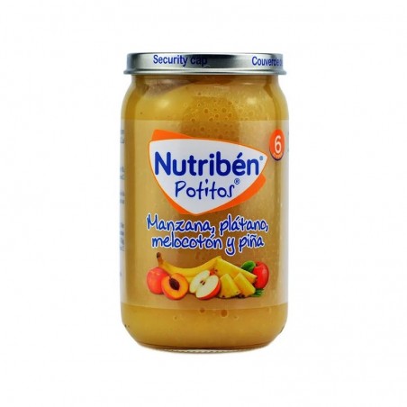 Comprar NUTRIBEN POTITOS MANZANA, PLÁTANO, MELOCOTÓN Y PIÑA 235 G