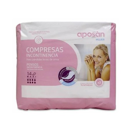 Comprar APOSAN COMPRESA INCONTINENCIA MAXI 14 UDS