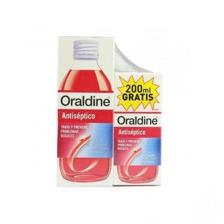 Comprar oraldine colutorio antiséptico 400 ml + 200 ml al mejor precio en Farmacia4Estaciones, tu farmacia online Comprar oraldine colutorio antiséptico 400 ml + 200 ml