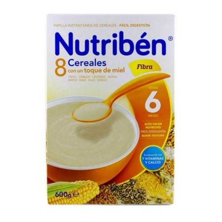 Comprar 8 CEREALES Y MIEL FIBRA NUTRIBÉN 600 G