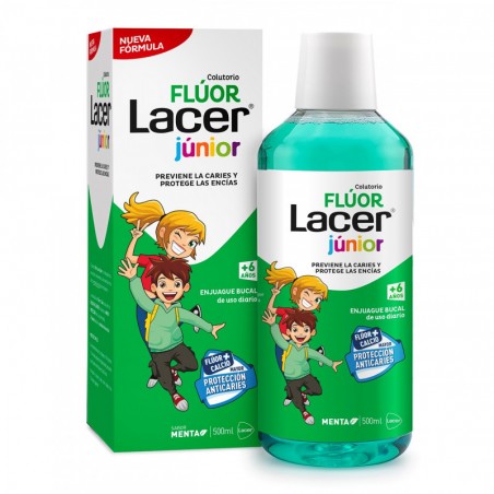 Comprar LACER COLUTORIO FLÚOR DIARIO JUNIOR 0.05% MENTA 500 ML