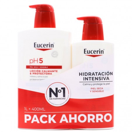 Comprar EUCERIN PH5 LOCIÓN HIDRATANTE CALMANTE Y PROTECTORA 1000 ML + GRATIS 400 ML