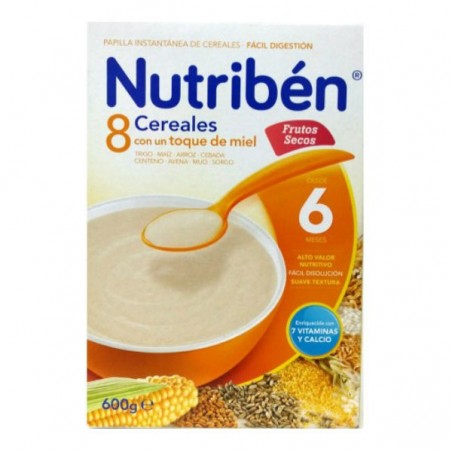 Comprar 8 CEREALES Y MIEL FRUTOS SECOS NUTRIBÉN 600 G