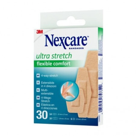 Comprar NEXCARE FLEXIBLE CONFORT 30 UND al mejor precio en Farmacia4Estaciones, tu farmacia online Comprar NEXCARE FLEXIBLE CONFORT 30 UND