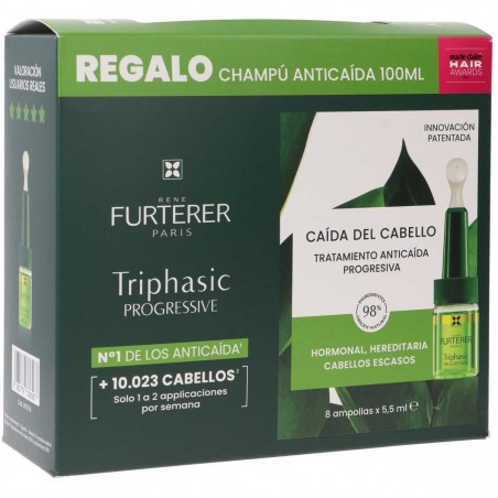 Comprar RENE FURTERER TRIPHASIC PROGRESSIVE RITUAL ANTICAÍDA 8 AMPOLLAS al mejor precio en Farmacia4Estaciones, tu farmacia online Comprar RENE FURTERER TRIPHASIC PROGRESSIVE RITUAL ANTICAÍDA 8 AMPOLLAS