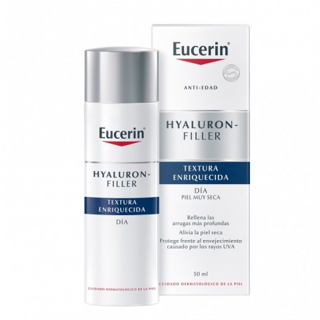 Comprar EUCERIN HYALURON-FILLER TEXTURA ENRIQUECIDA CREMA DÍA PIEL MUY SECA 50 ML al mejor precio en Farmacia4Estaciones, tu farmacia online Comprar EUCERIN HYALURON-FILLER TEXTURA ENRIQUECIDA CREMA DÍA PIEL MUY SECA 50 ML