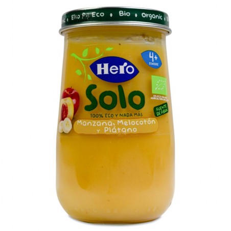 Comprar hero baby solo potito manzana, melocotón y plátano 190g al mejor precio en Farmacia4Estaciones, tu farmacia online Comprar hero baby solo potito manzana, melocotón y plátano 190g