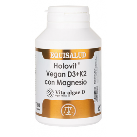 Comprar holivit vegan d3+k2 con magnesio 180 cáps. al mejor precio en Farmacia4Estaciones, tu farmacia online Comprar holivit vegan d3+k2 con magnesio 180 cáps.