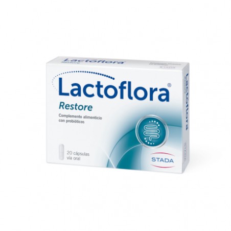 Comprar lactoflora restore 20 cápsulas al mejor precio en Farmacia4Estaciones, tu farmacia online Comprar lactoflora restore 20 cápsulas