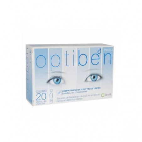 Comprar OPTIBEN OJOS SECOS GOTAS UNIDOSIS 20 AMP