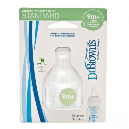 Comprar DR BROWNS TETINA SILICONA CORTE EN Y + 9 MESES