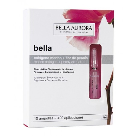 Comprar Bella Aurora Bella Colágeno Marino + Flor de Peonía Plan 10 días. al mejor precio en Farmacia4Estaciones, tu farmacia online Comprar Bella Aurora Bella Colágeno Marino + Flor de Peonía Plan 10 días.