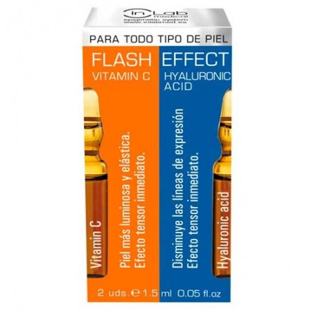Comprar InLab Flash Effect Duo Ampollas Vitamina C + Ácido Hialurónico al mejor precio en Farmacia4Estaciones, tu farmacia online Comprar InLab Flash Effect Duo Ampollas Vitamina C + Ácido Hialurónico