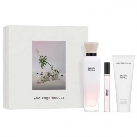 Comprar Estuche Adolfo Domínguez Jazmín Tonka Eau de Parfum 120 ml + Regalo al mejor precio en Farmacia4Estaciones, tu farmacia online Comprar Estuche Adolfo Domínguez Jazmín Tonka Eau de Parfum 120 ml + Regalo
