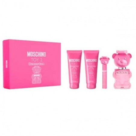 Comprar Estuche Moschino Toy 2 Bubble Gum Eau de Toilette 100 ml + Regalo al mejor precio en Farmacia4Estaciones, tu farmacia online Comprar Estuche Moschino Toy 2 Bubble Gum Eau de Toilette 100 ml + Regalo