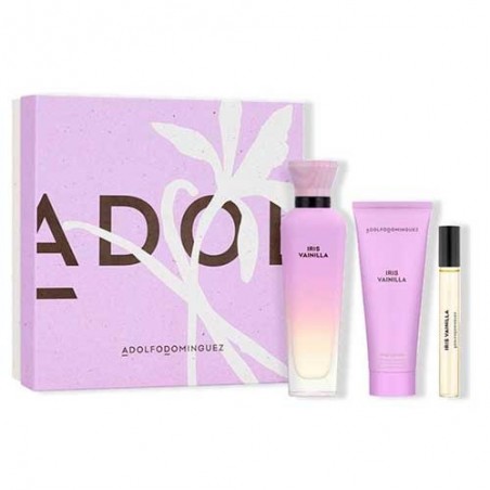 Comprar Estuche Adolfo Domínguez Iris Vainilla Eau de Parfum 120 ml + Regalo al mejor precio en Farmacia4Estaciones, tu farmacia online Comprar Estuche Adolfo Domínguez Iris Vainilla Eau de Parfum 120 ml + Regalo