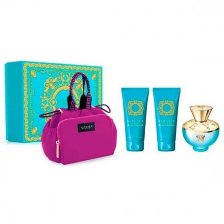 Comprar Estuche Versace Dylan Turquoise Eau de Toilette 100 ml + Regalo al mejor precio en Farmacia4Estaciones, tu farmacia online Comprar Estuche Versace Dylan Turquoise Eau de Toilette 100 ml + Regalo