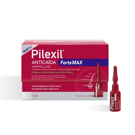 Comprar pilexil anticaida forte max 20 ampollas 5 ml al mejor precio en Farmacia4Estaciones, tu farmacia online Comprar pilexil anticaida forte max 20 ampollas 5 ml