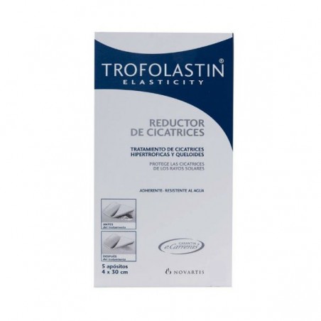 Comprar TROFOLASTIN REDUCTOR DE CICATRICES 4 X 30 CM 5 APÓSITOS